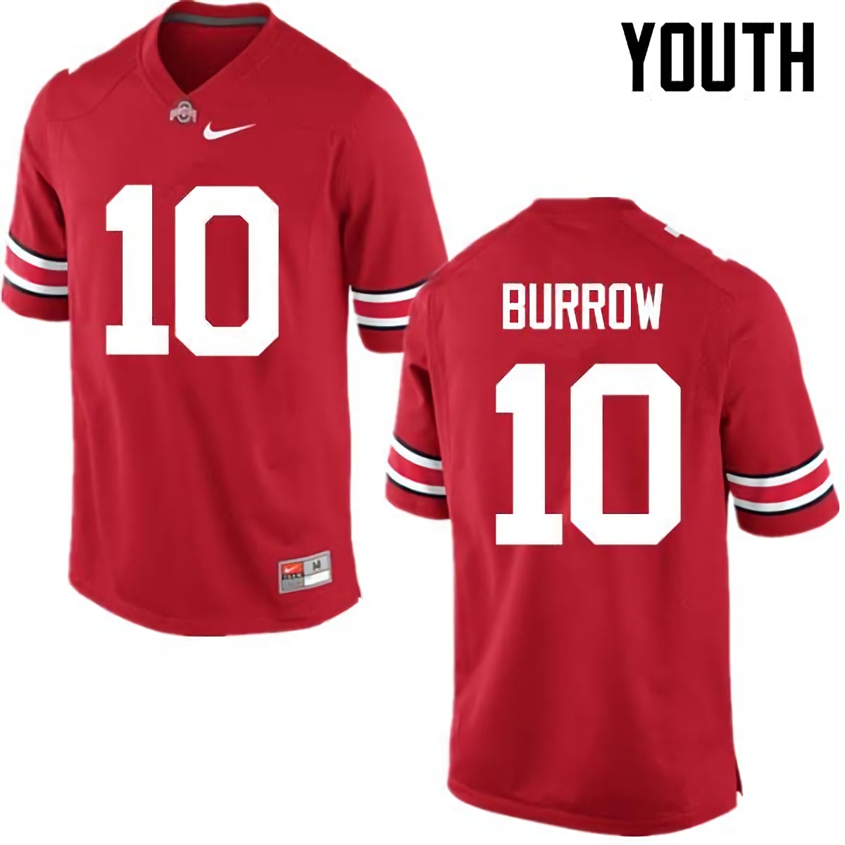 Joe Burrow Ohio State Buckeyes Youth NCAA #10 Nike Red College Stitched Football Jersey EQJ1656ID